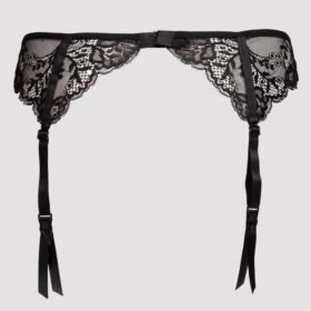 Lovehoney Love Me Lace Garter Belt Black