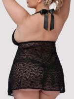 Lovehoney Plus Size Unwrap Me Black Lace Babydoll - Image 5