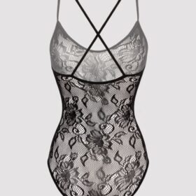Lovehoney Plus Size Crotchless Lace Spaghetti Strap Teddy