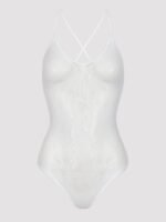Lovehoney Plus Size White Crotchless Lace Spaghetti Strap Teddy - Image 2