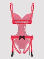 Lovehoney Seduce Me Red Push-Up Crotchless Cut-Out Teddy