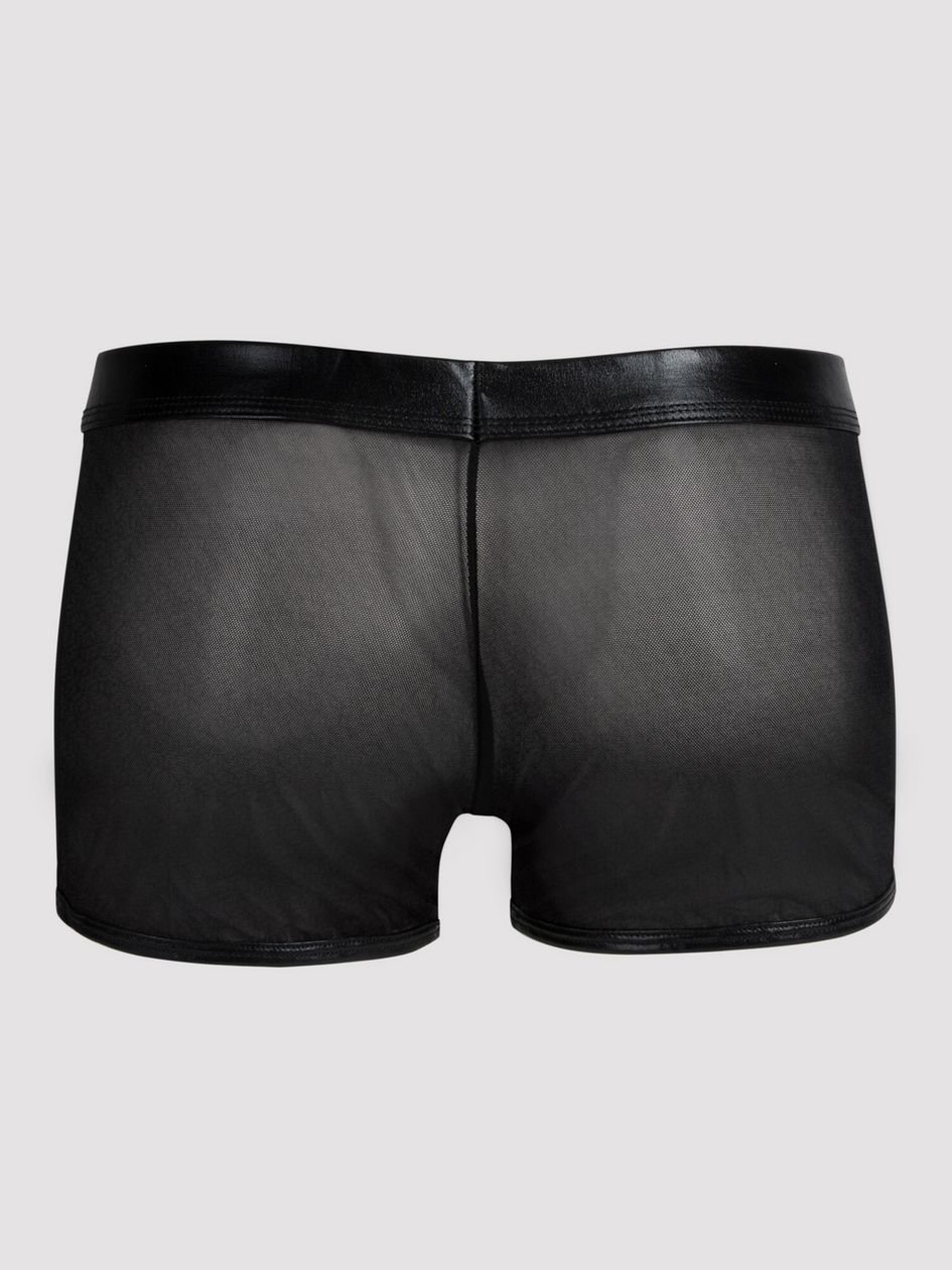 a36724g67980.jpg LHM Wet Look and Sheer Mesh Boxer Shorts - Image 1