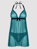 Lovehoney Barely There Sheer Green Babydoll Set - Image 7