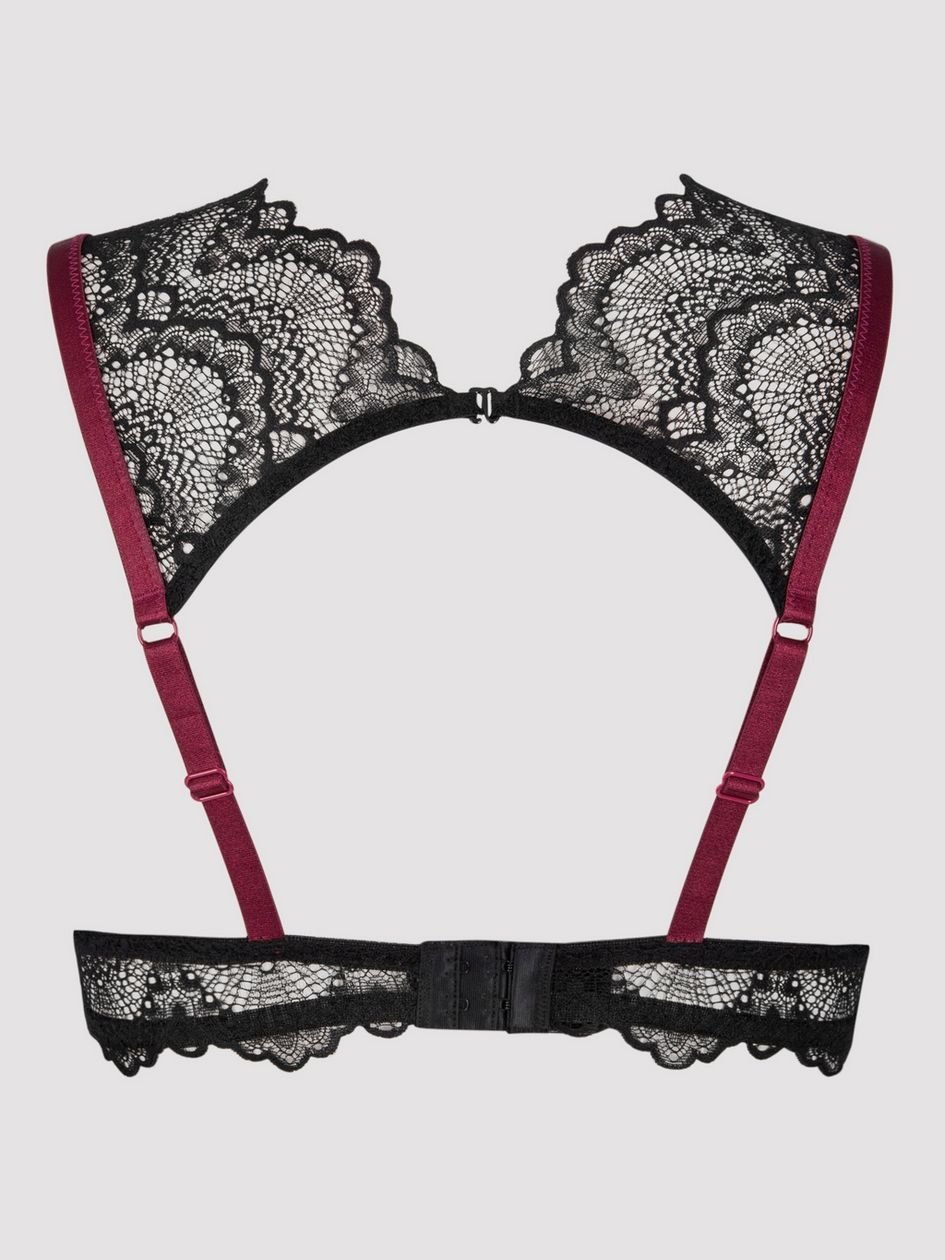 a37756g69959.jpg Lovehoney Plus Size Moonlight Peekaboo Bra and Garter Panties Set - Image 1