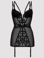 Lovehoney Plus Size Parisienne Black Lace Plunge Chemise