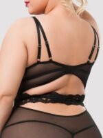 Lovehoney Plus Size Parisienne Black Lace Plunge Chemise - Image 5