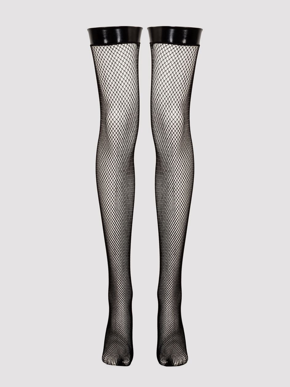 a39418g72337.jpg Lovehoney PVC Top Fishnet Stockings - Image 1