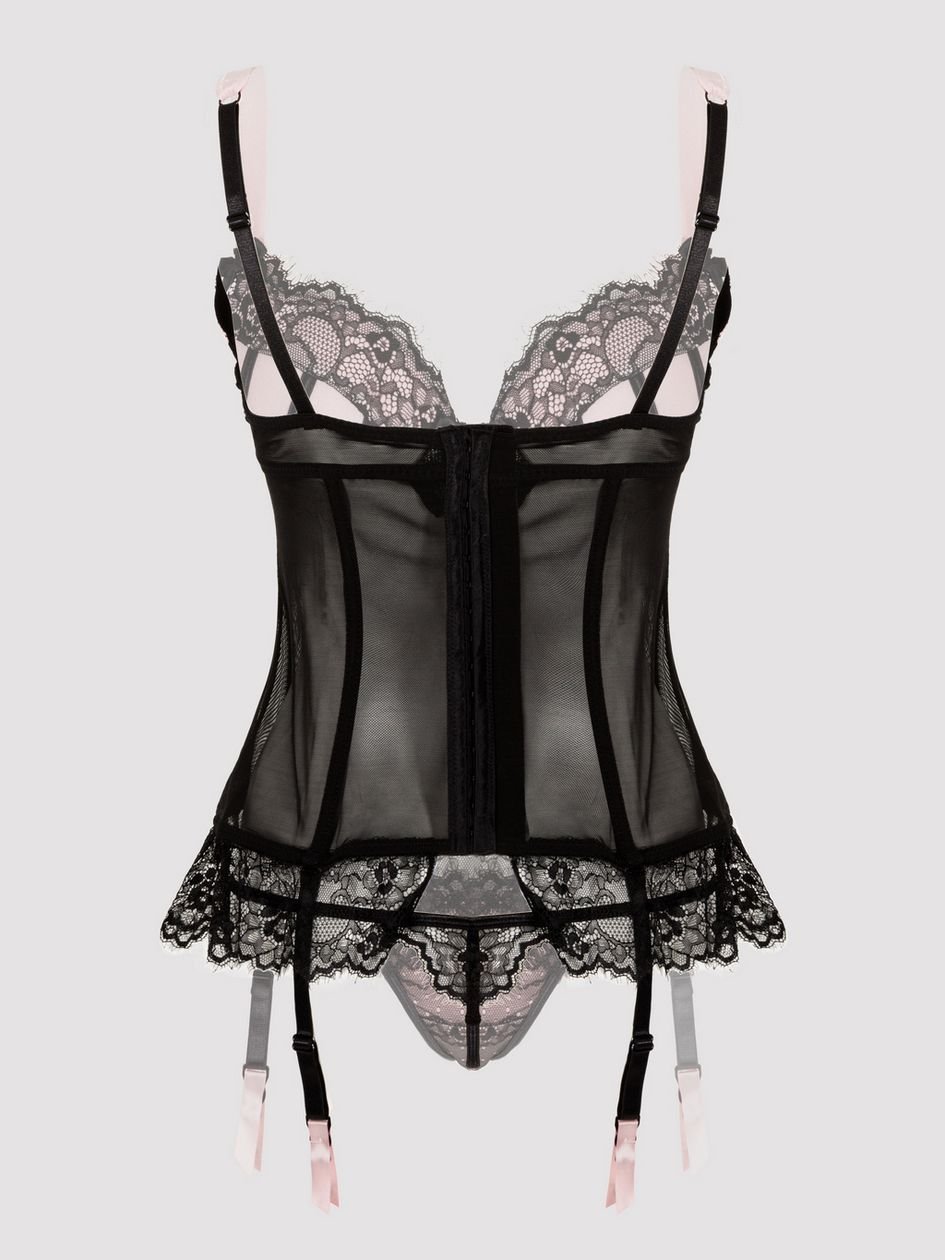 a39703g75445.jpg Lovehoney Plus Size Boudoir Belle Blush Pink Push-Up Basque Set - Image 1