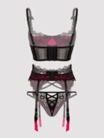 Lovehoney Plus Size Boudoir Belle Cherry Quarter Cup Bra Set