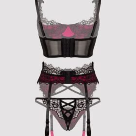 Lovehoney Plus Size Boudoir Belle Cherry Quarter Cup Bra Set