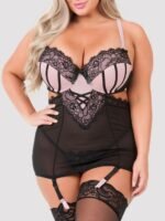 Lovehoney Plus Size Boudoir Belle Blush Pink Cut-Out Chemise Set - Image 2