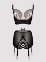 Lovehoney Plus Size Boudoir Belle Blush Pink Push-Up Longline Bra Set
