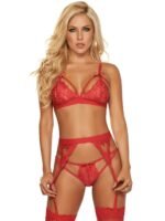 Mapale Sweetheart Red Lace Bra Set - Image 2