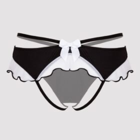 Lovehoney Fantasy Black French Maid Strappy Thong
