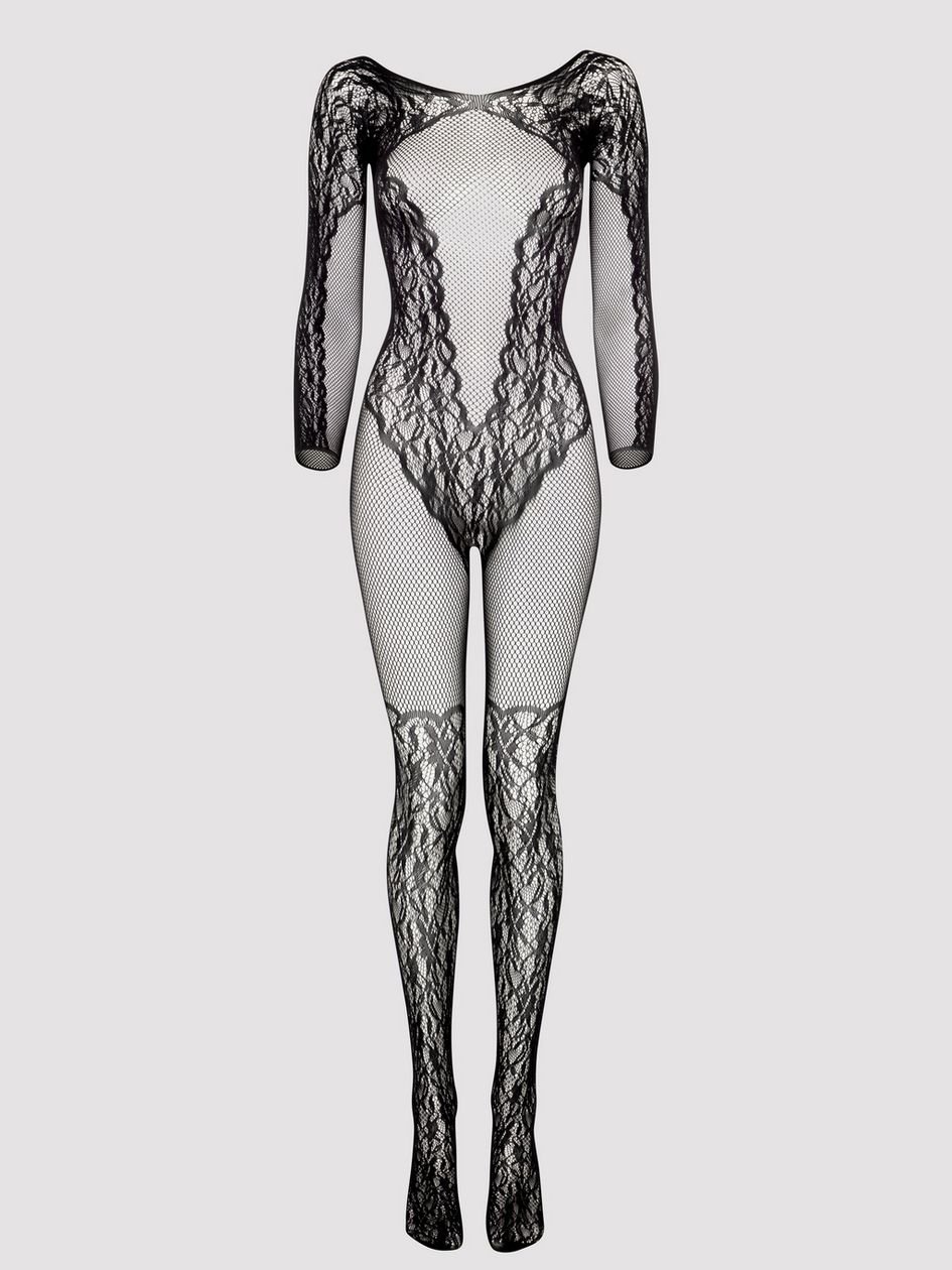 a40721g74309.jpg Lovehoney Plus Size All About That Lace Fishnet Bodystocking - Image 1