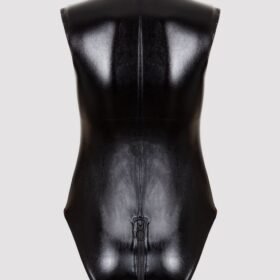 Lovehoney Plus Size Fierce Wet Look Peek-a-Boo Teddy
