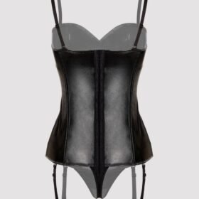 Lovehoney Plus Size Fierce Leather-Look Basque Set