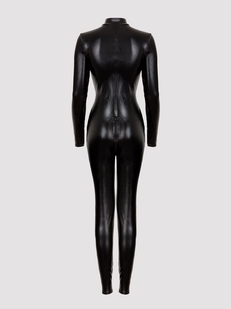 a41312g75258.jpg Lovehoney Fierce Wet Look Zipper Catsuit - Image 1