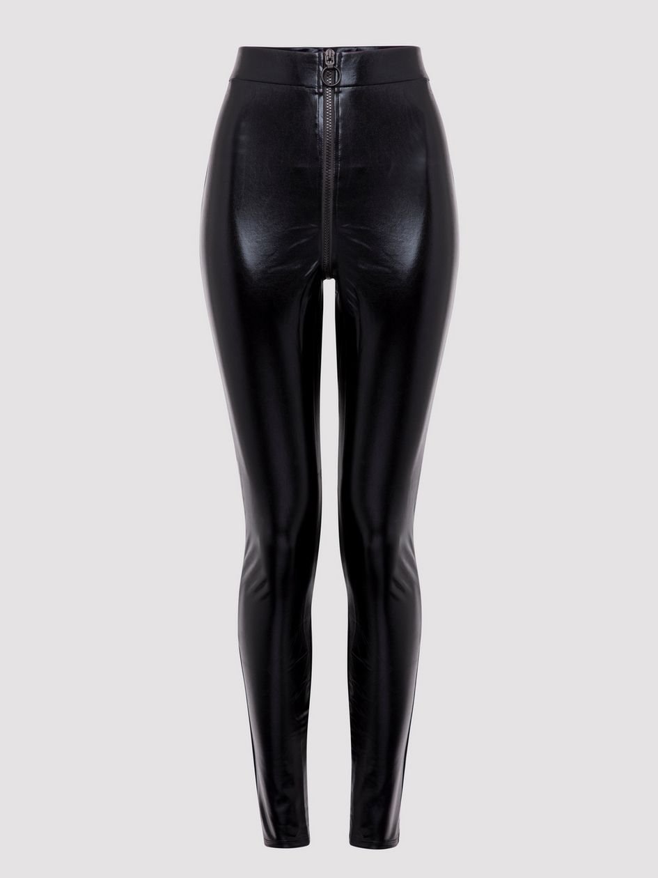 a41314g75265.jpg Lovehoney Fierce Wet Look Zipper Leggings - Image 1