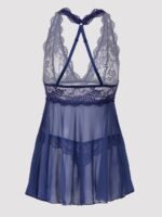 Lovehoney Plus Size Bombshell Blue Lace Babydoll Set