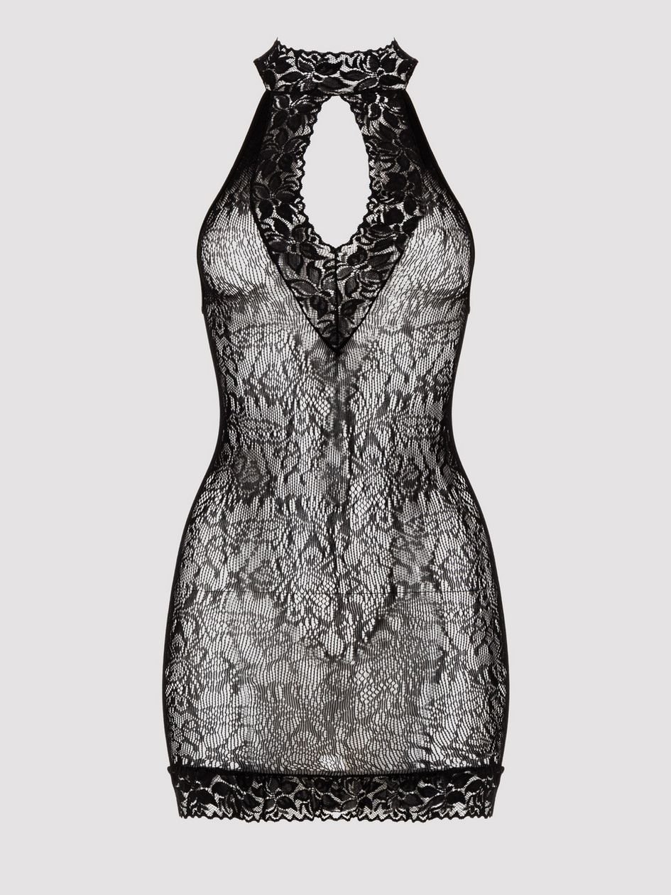 a44604g80293.jpg Fifty Shades of Grey Captivate Plus Size Black Lace Spanking Mini Dress - Image 1