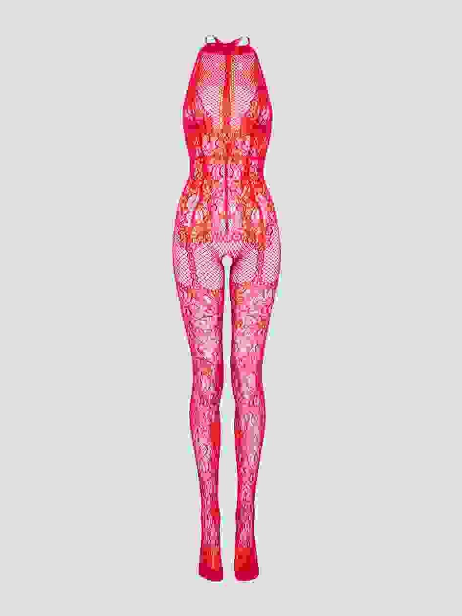 a44807g82665.jpg Lovehoney Plus Size Red Lace Crotchless Basque Bodystocking - Image 1