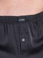 LHM Black Satin Boxer Shorts