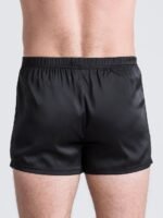 LHM Black Satin Boxer Shorts - Image 4