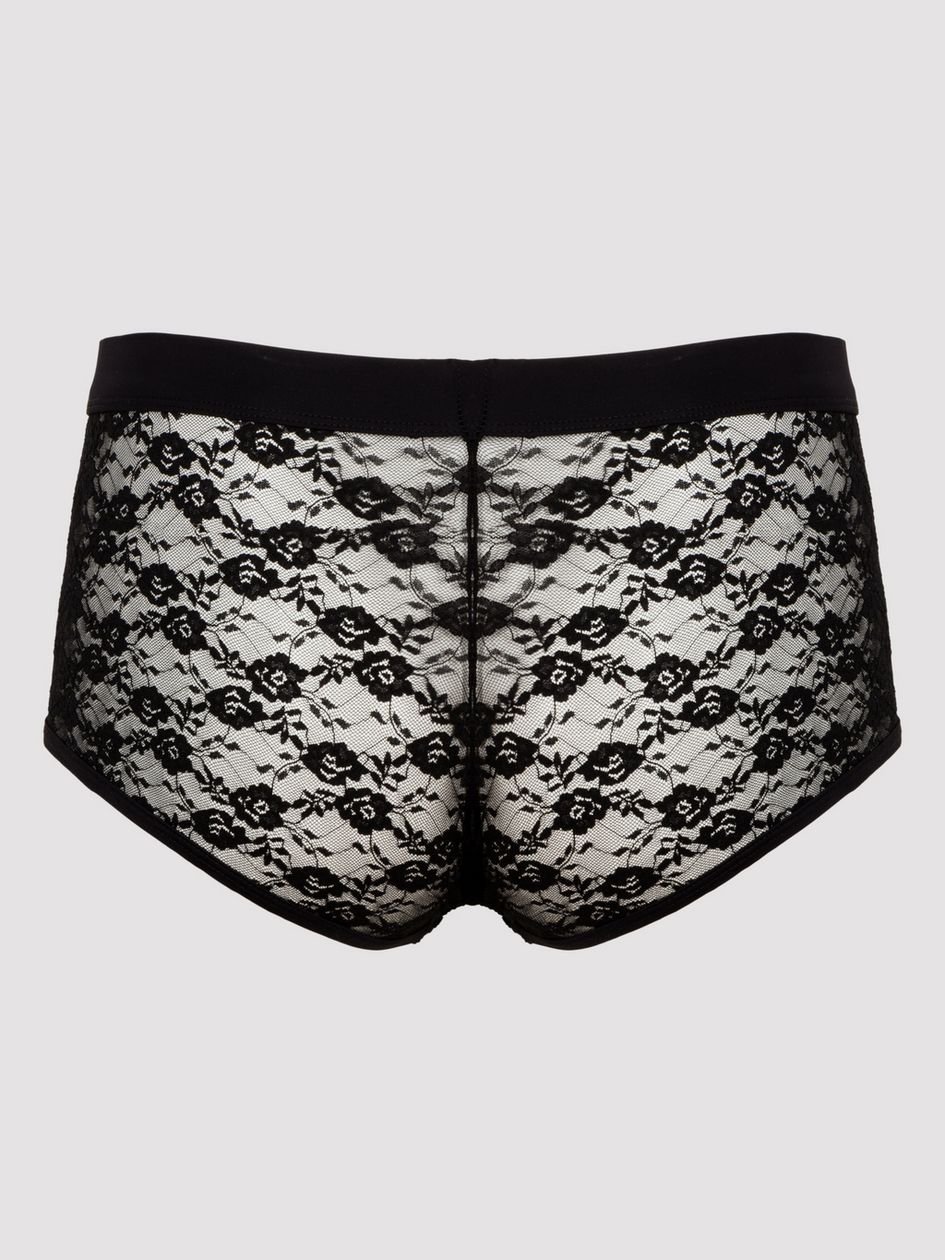 a46328g85298.jpg LHM Black Lace Boxer Shorts - Image 1