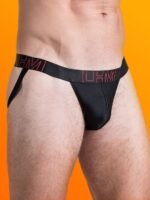 LHM Black Shiny Microfibre Jockstrap - Image 3
