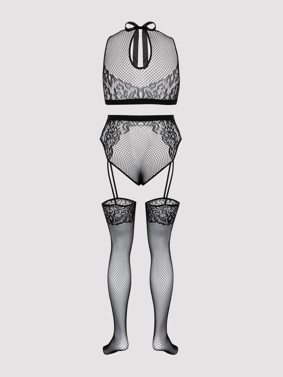 a46919g84282.jpg Fifty Shades of Grey Captivate Plus Size Black Lace Keyhole Bra Set - Image 1
