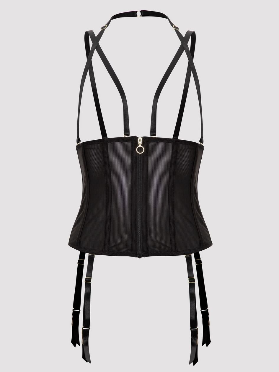 a47301g84796.jpg Lovehoney Secret Silhouette Black Steel-Boned Waspie - Image 1