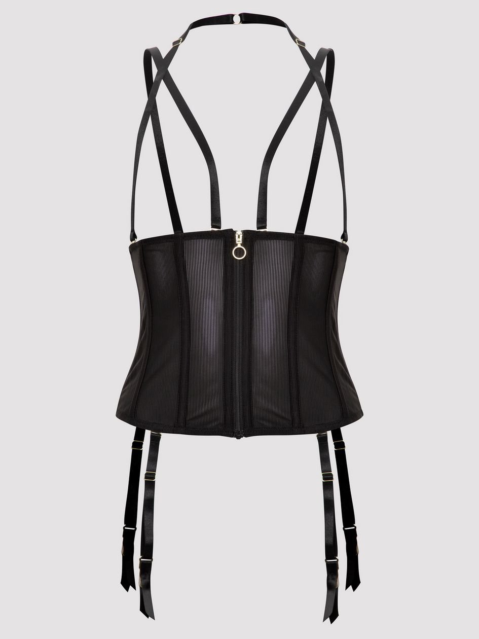 a47301g84799.jpg Lovehoney Plus Size Secret Silhouette Black Steel-Boned Waspie - Image 1