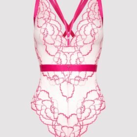 Lovehoney Tiger Lily Pink Lace Teddy