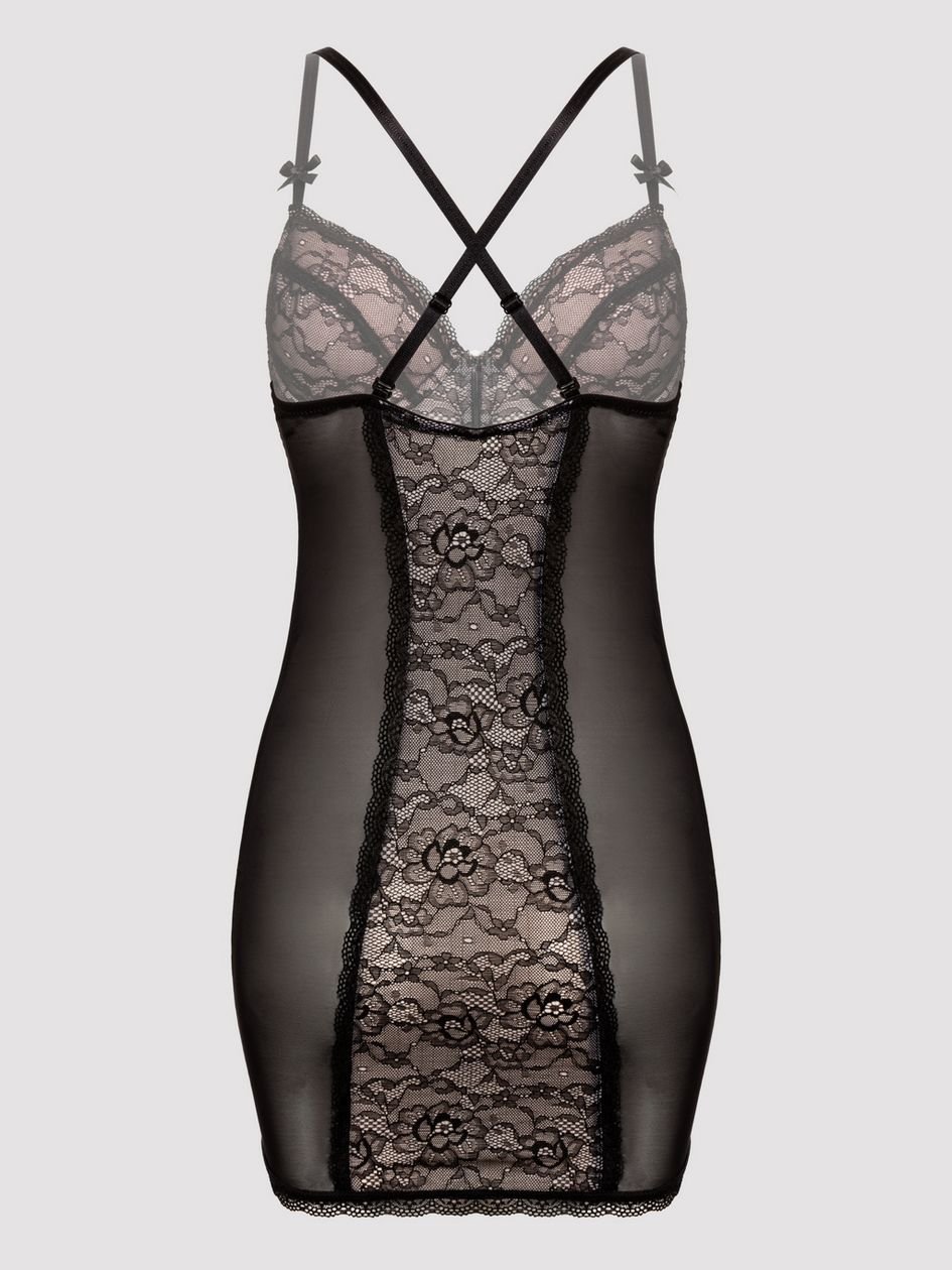 a47868g85553.jpg Lovehoney Entice Me Black Lace Chemise - Image 1