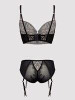 Lovehoney Plus Size Parisienne Charm Black Lace Crotchless Bra Set