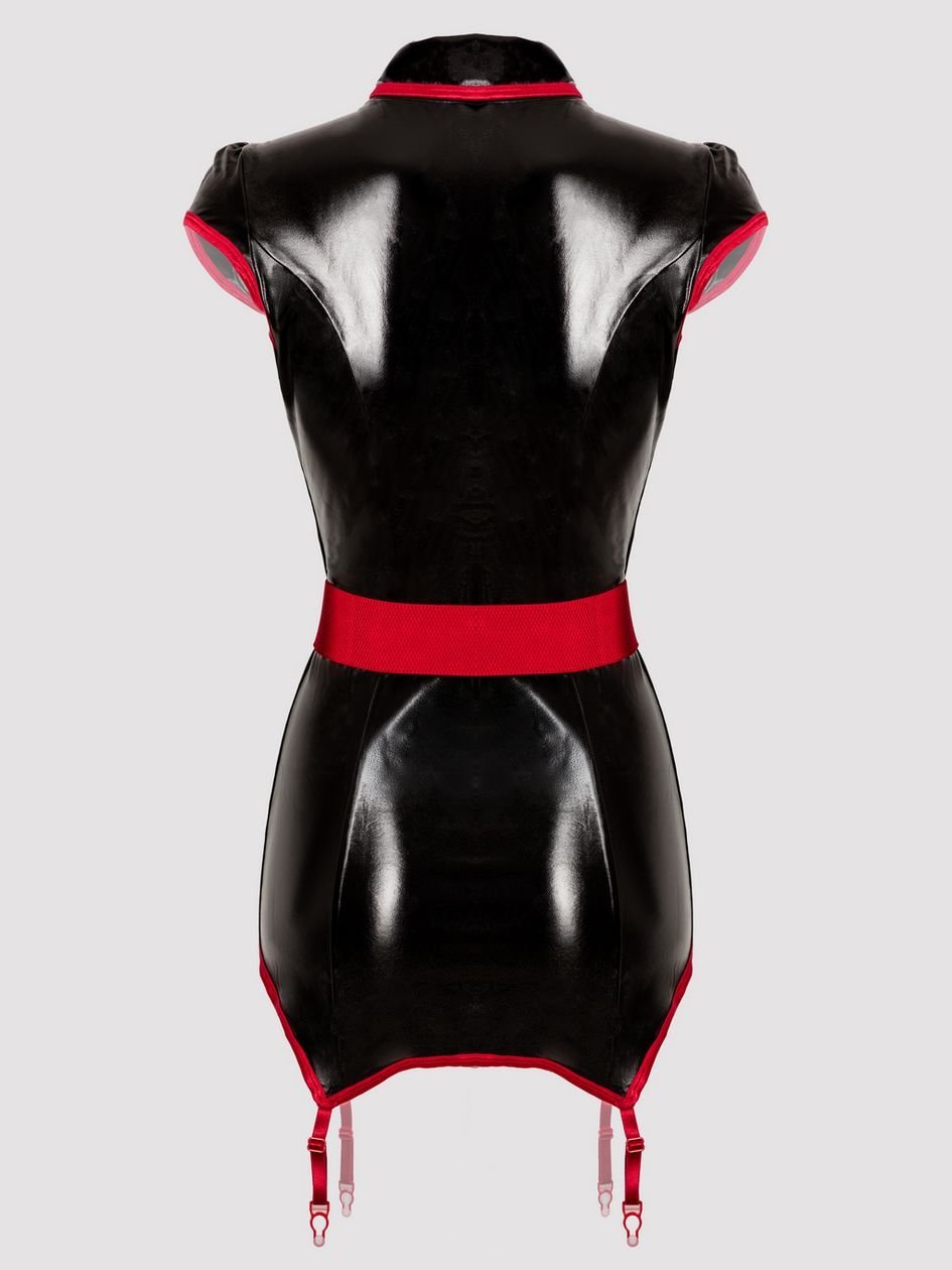 a48209g85968.jpg Lovehoney Fantasy Plus Size Racing Heart Wet Look Nurse Costume - Image 1
