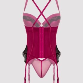 Lovehoney Satin Romance Purple Basque Set
