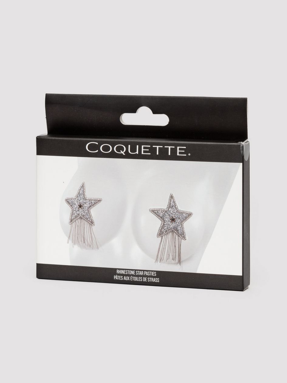 a49680g87731.jpg Coquette Silver Star Rhinestone Tassel Pasties - Image 1
